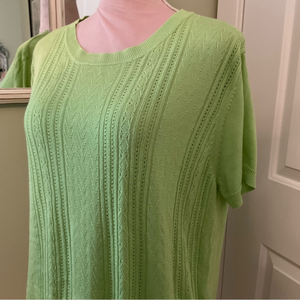 GEORGE CLASSIC, GREEN KNITTED SWEATER, SIZE XL